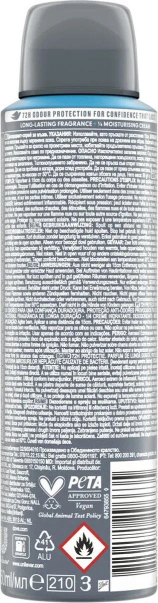 Dove Deodorant Men+ Care 0% Clean Comfort - 150 ml