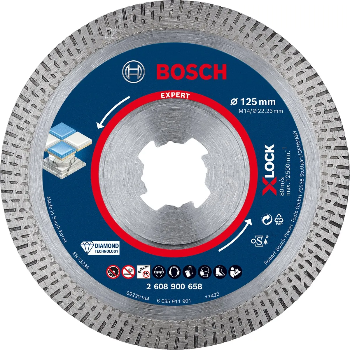 Bosch X-LOCK Diamantdoorslijpschijf 125mm