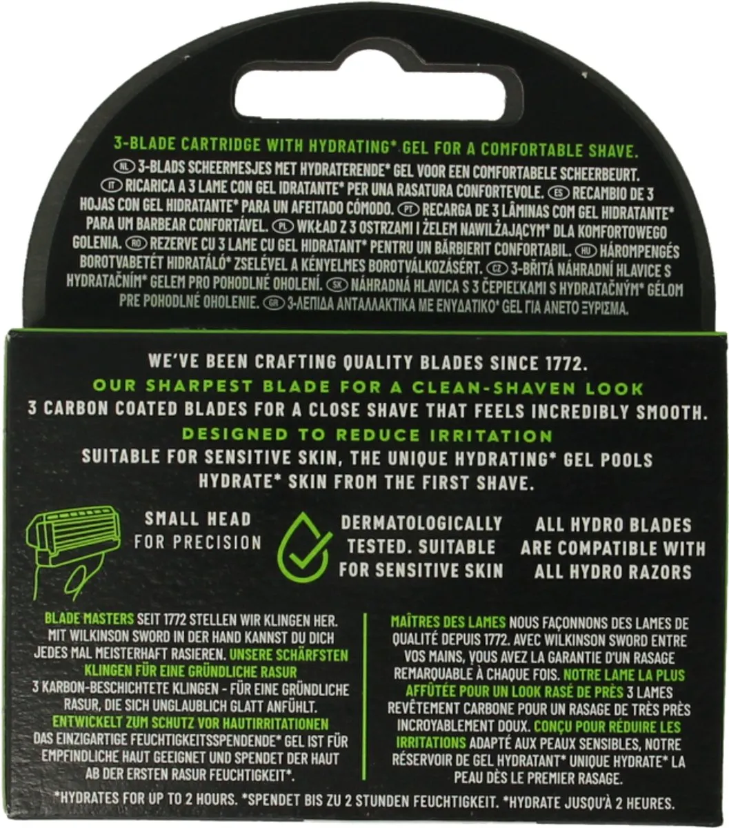 Wilkinson Sword Hydro 3 Mesjes - 4 Stuks