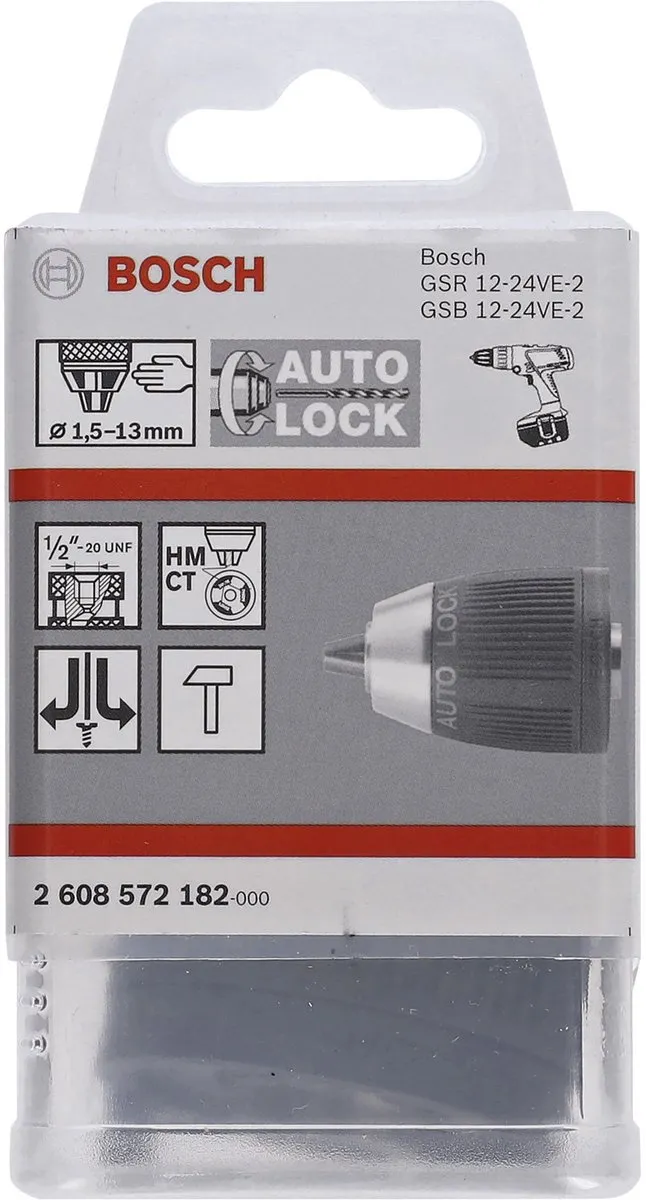 Bosch GSR/GSB 12/24VE-2 Boorkop met schroef 1.5mm