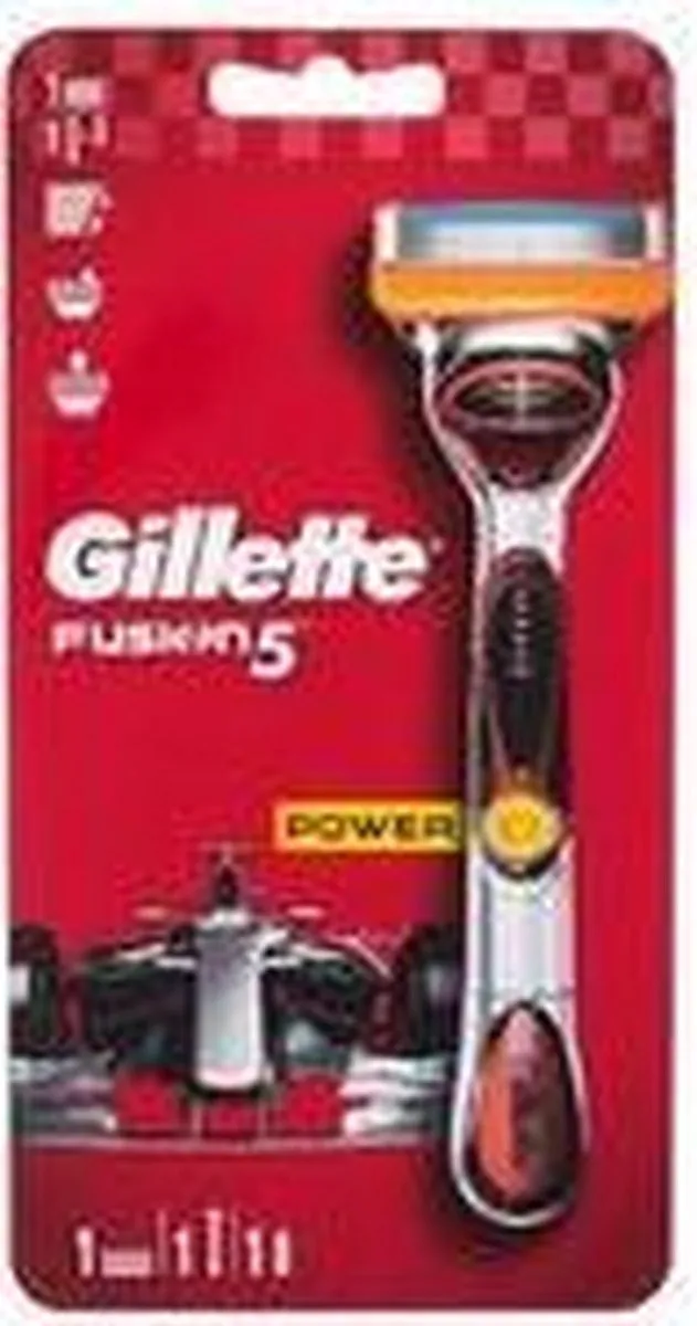 Gillette Fusion 5 Power+ Houder - 15 Mesjes - Rood
