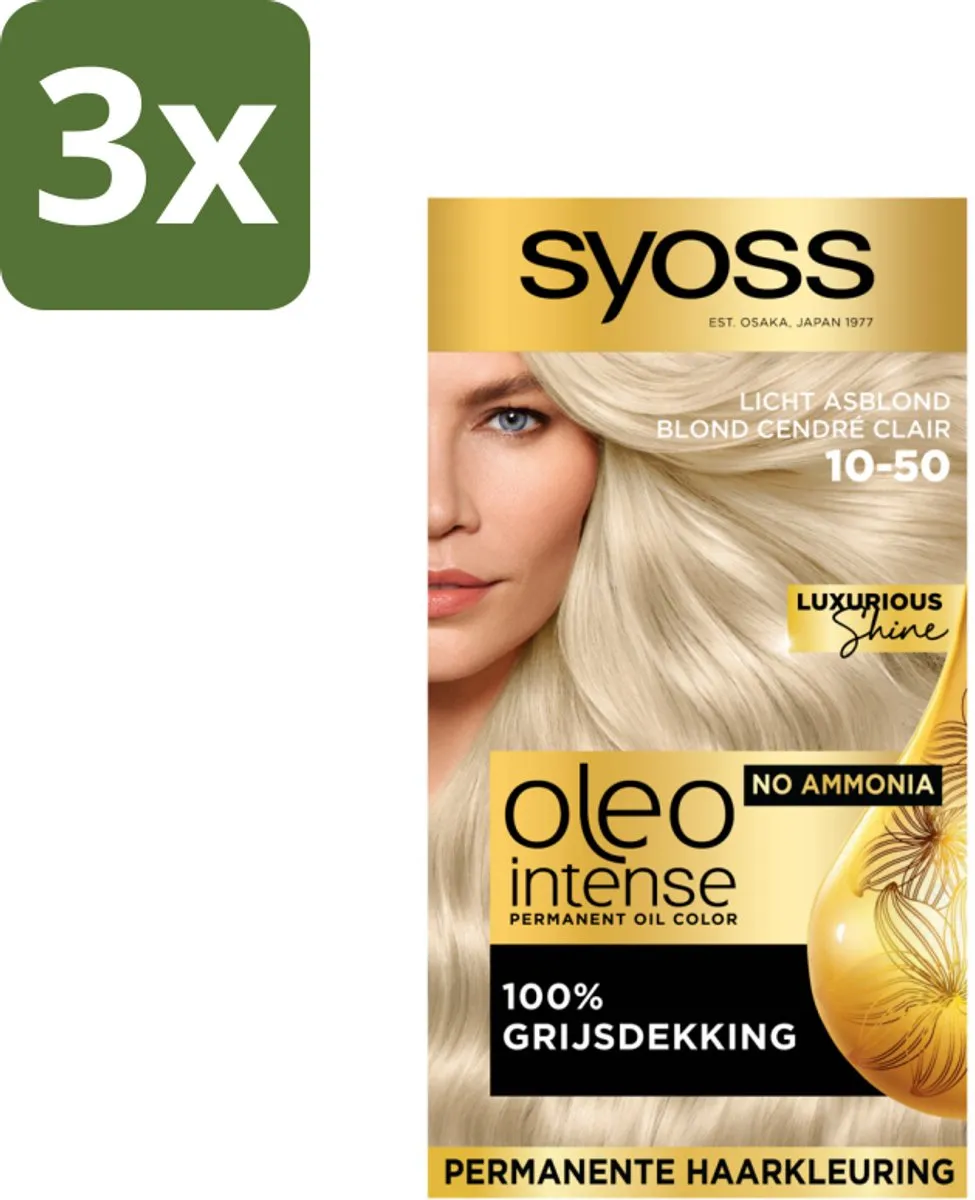 SYOSS Oleo Intense Haarverf Licht Asblond 345ml