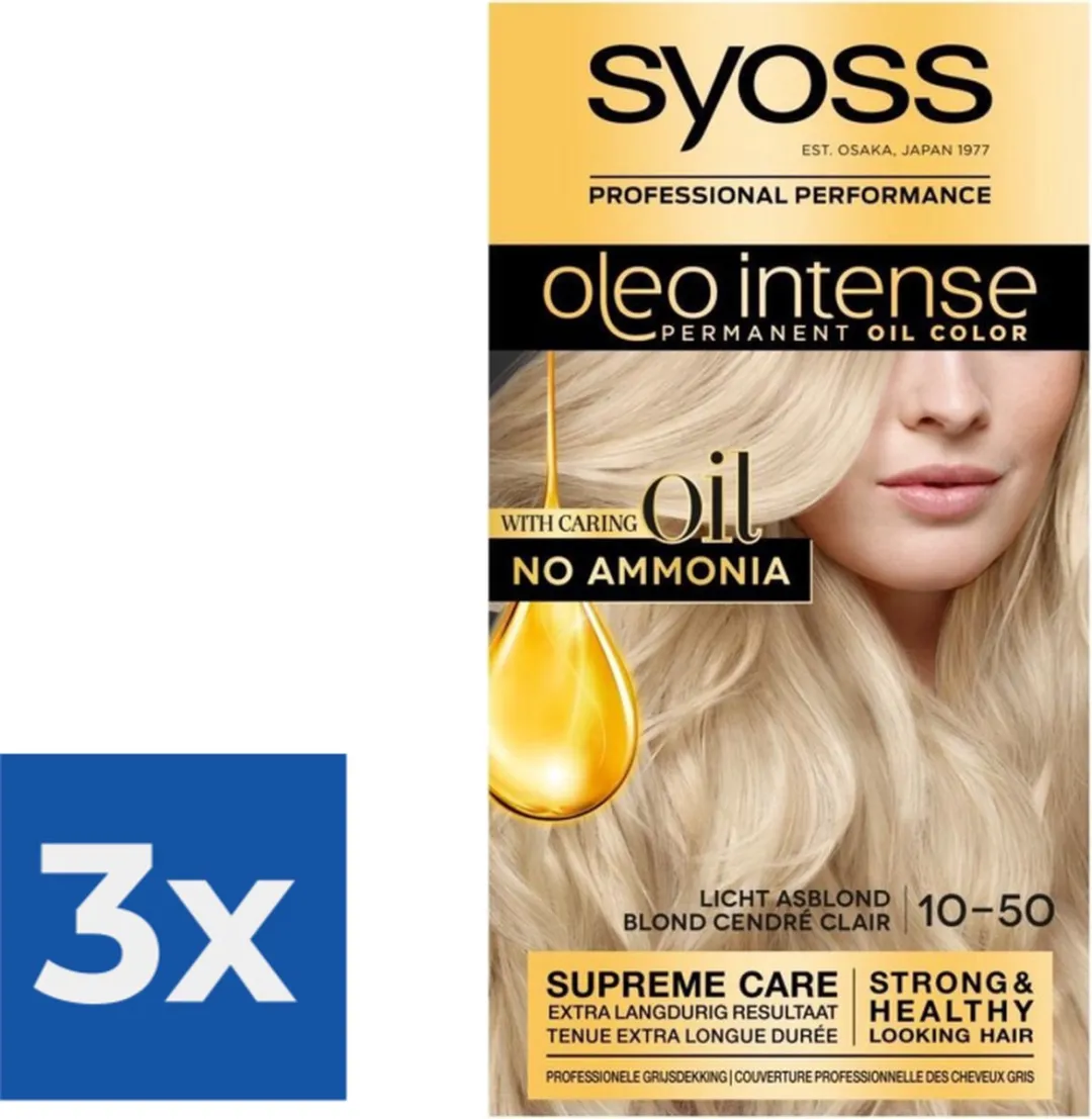 SYOSS Oleo Intense Haarverf Licht Asblond 345ml