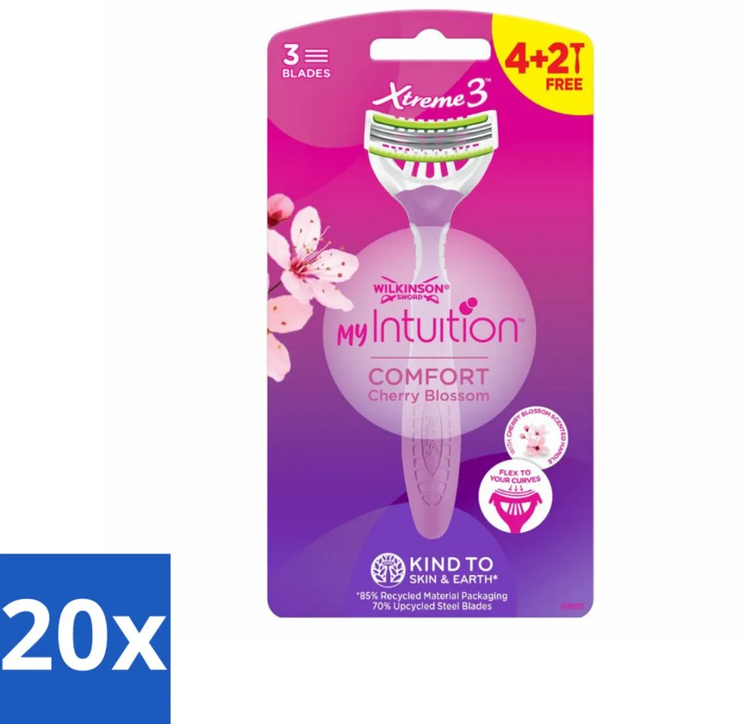 Wilkinson Sword Xtreme 3 My Intuition Wegwerpscheermesjes 20 Stuks - Paars