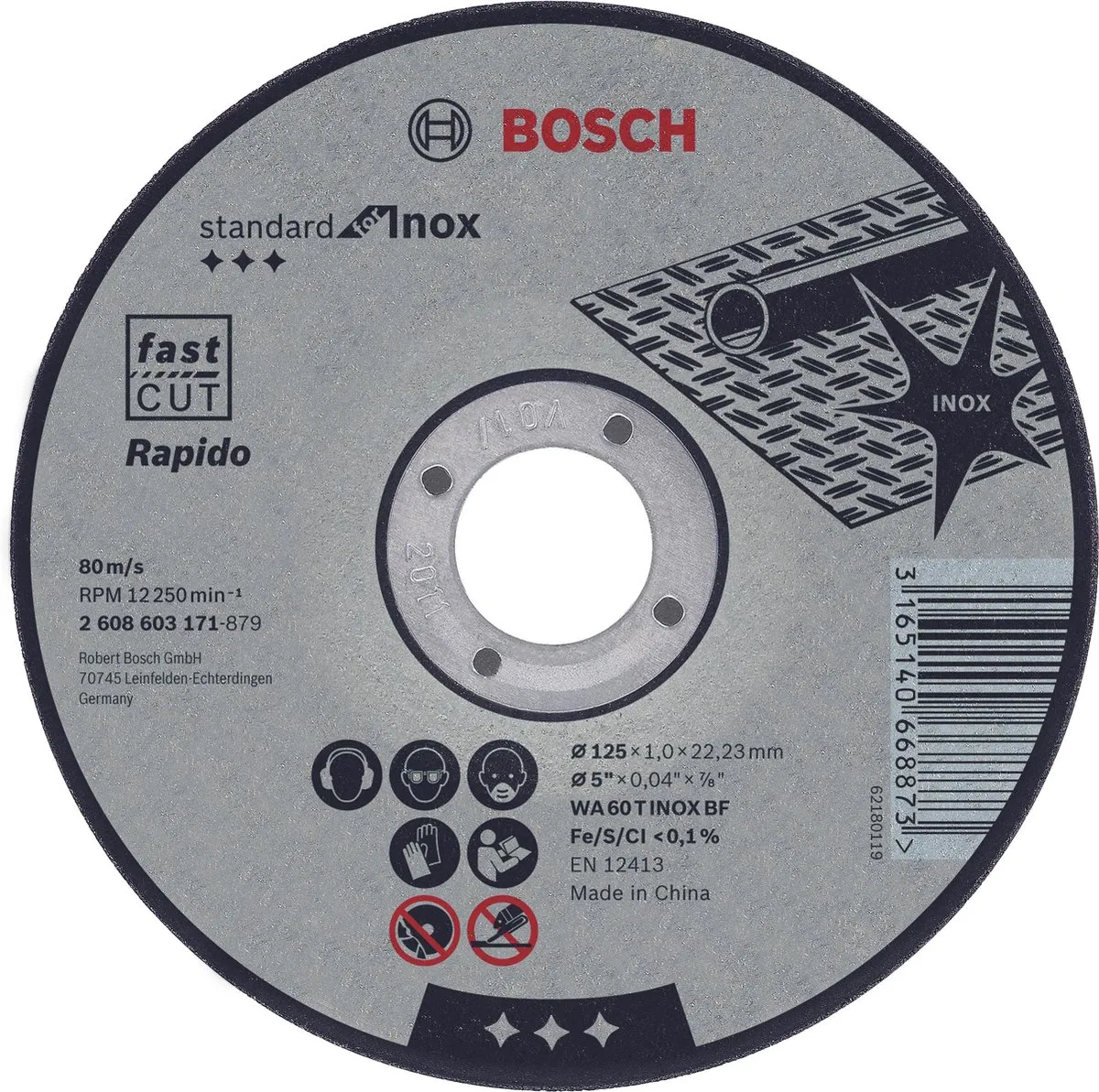 Bosch Doorslijpschijf Rapido WA 60 T BF 115mm