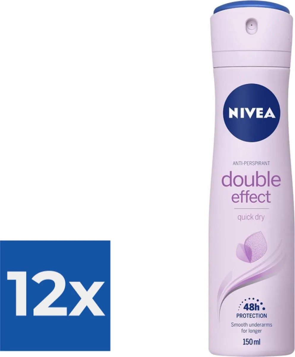 NIVEA Deospray Women Double Effect 1800ml - 12 Stuks