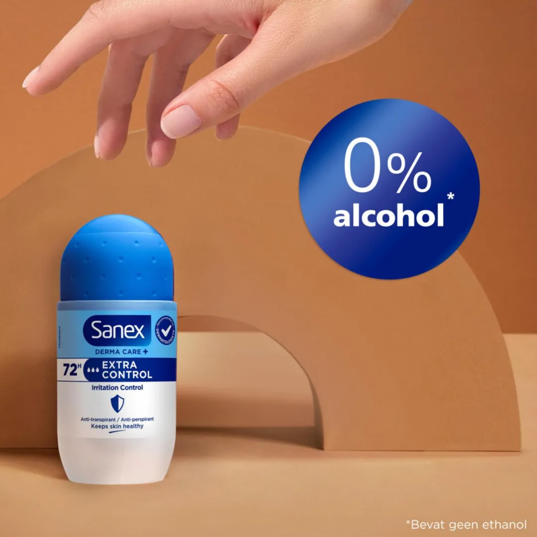 Sanex Deodorant Roller Dermo Extra Control 53ml - 5 Stuks