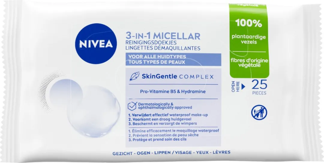 NIVEA 3-in-1 Micellair Doekjes 25 Stuks