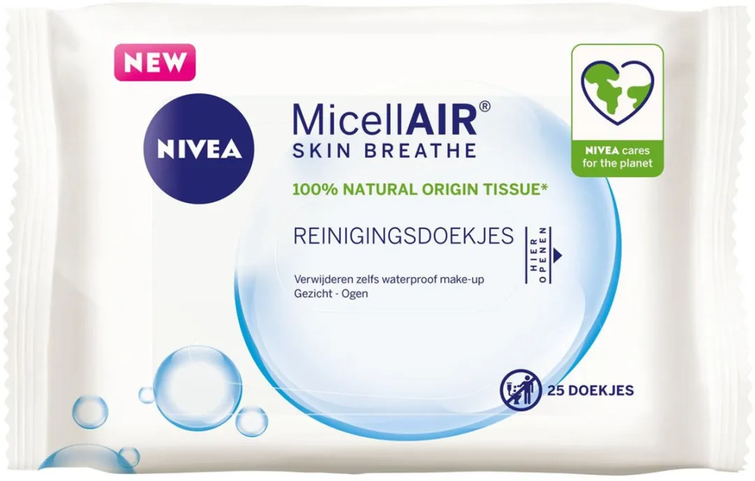 NIVEA 3-in-1 Micellair Doekjes 25 Stuks