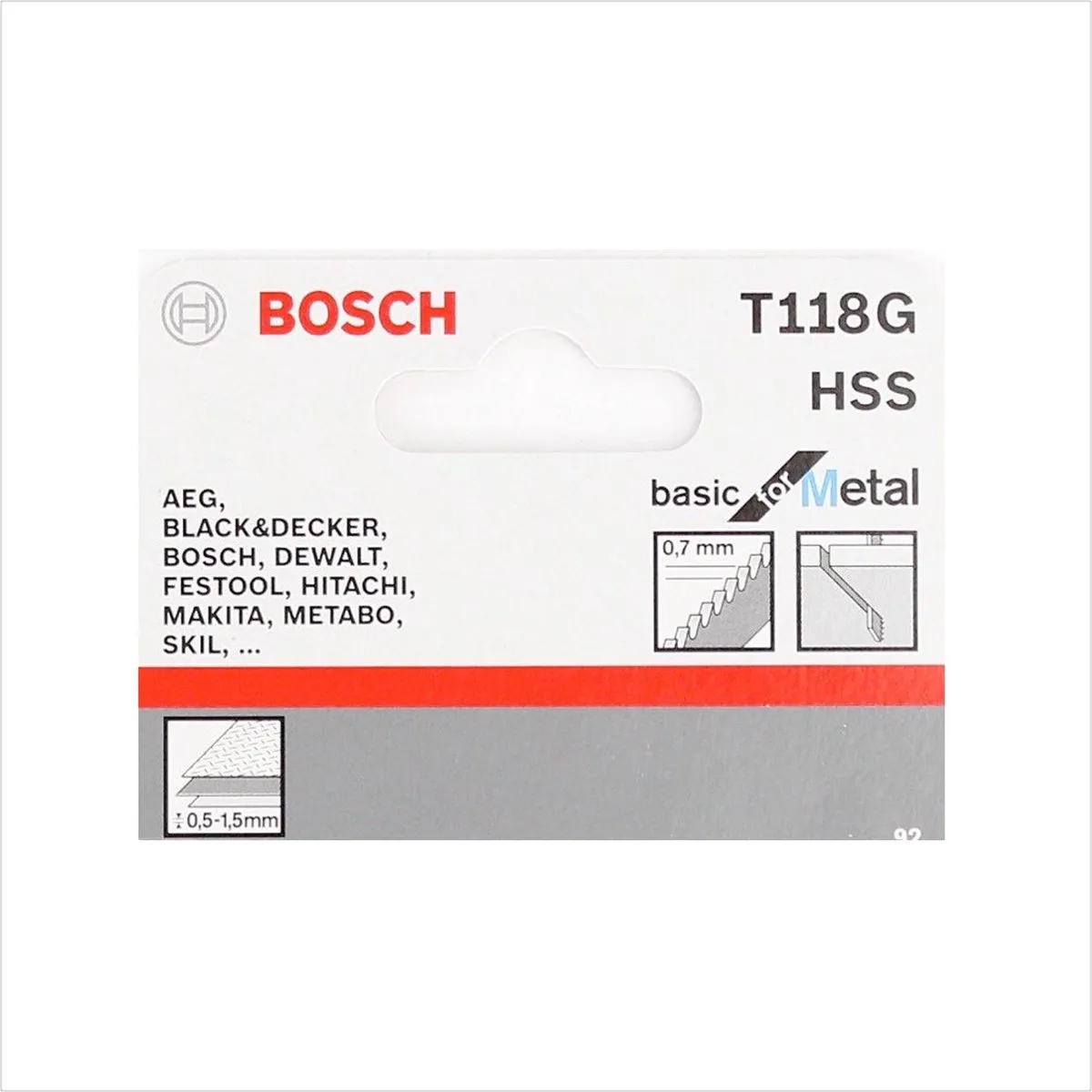 Bosch T 118 G Decoupeerzaagblad Metaal