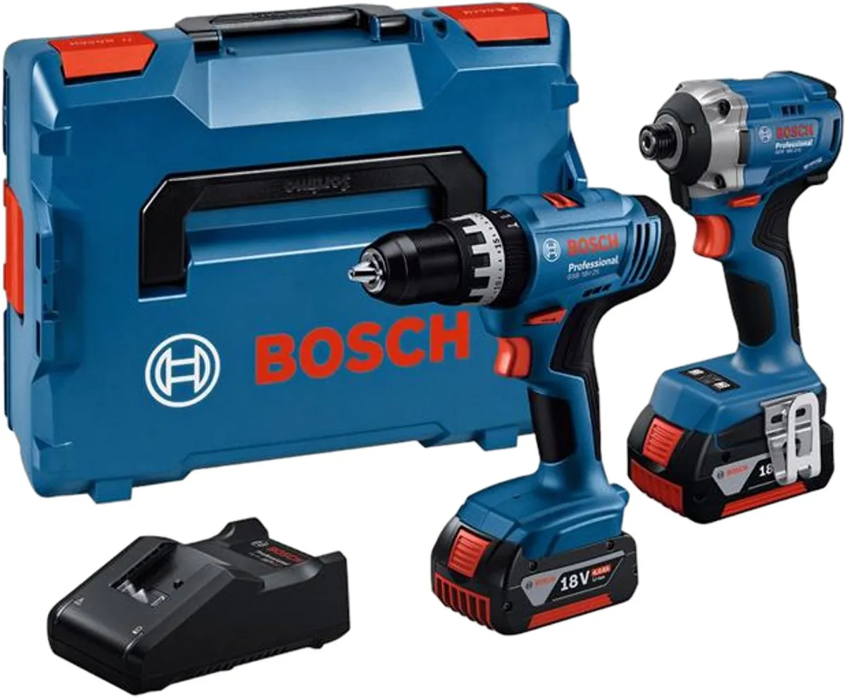 Bosch Professional 18V Combiboor & Slagschroevendraaier Set – 2x 4.0Ah Accu – 56Nm / 215Nm – Incl. Lader & Koffer