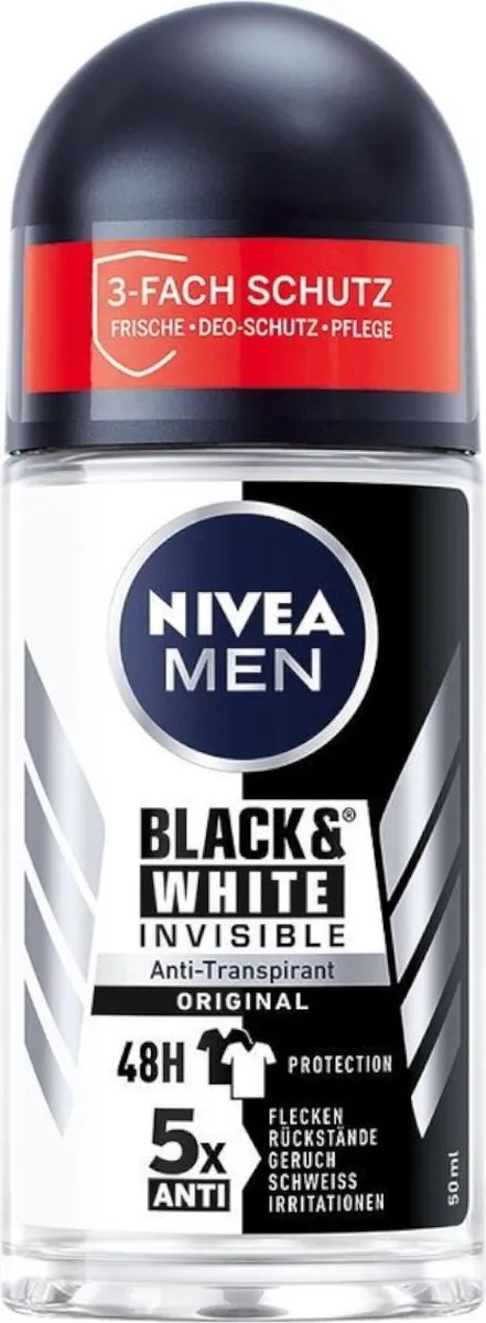 NIVEA Men Anti-Transpirant Roll-on Black & White 50ml