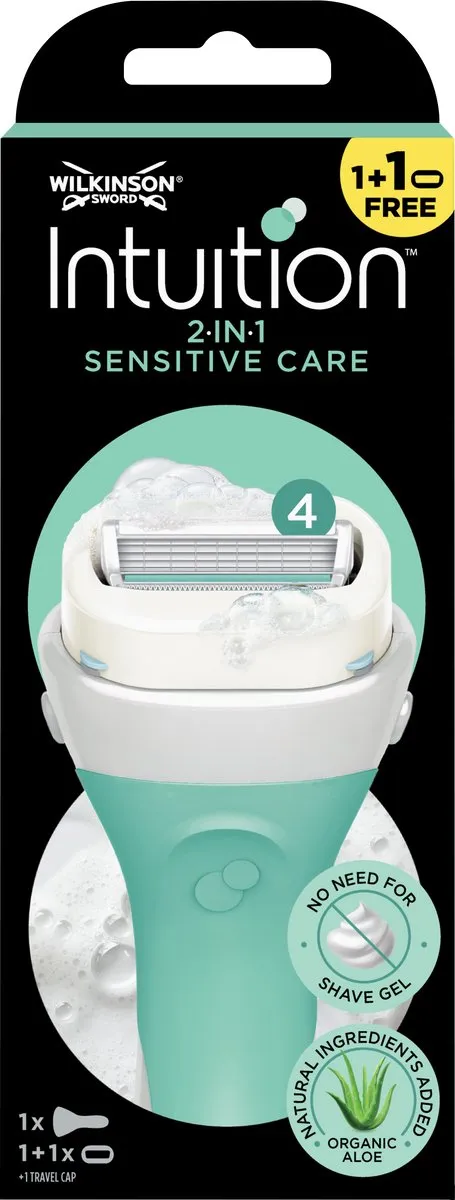 Wilkinson Sword Intuition 2-in-1 Sensitive Care Scheersysteem Blauw