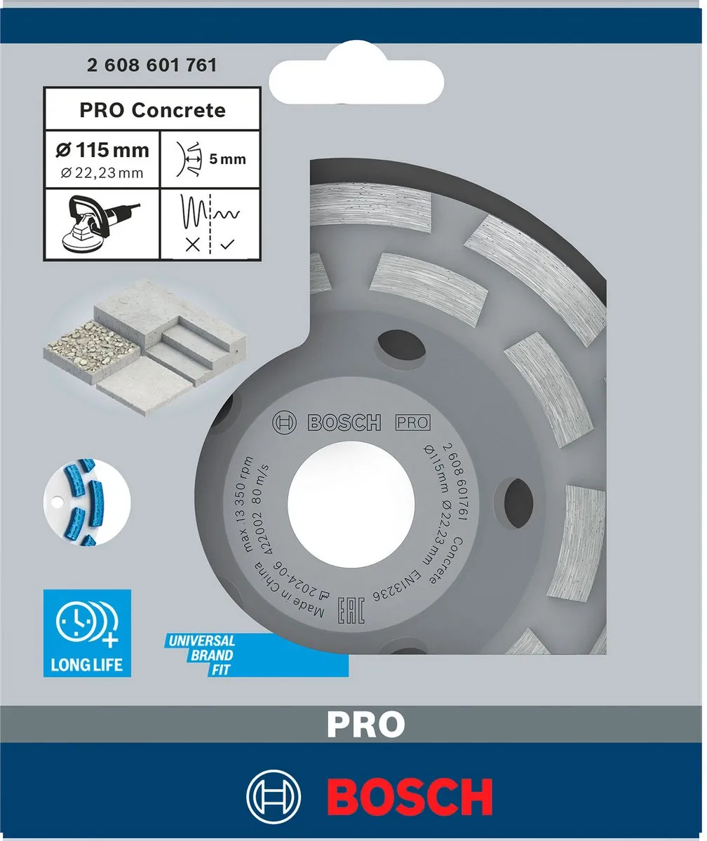 Bosch PRO Betonschuurkop 50x115mm 22.23mm