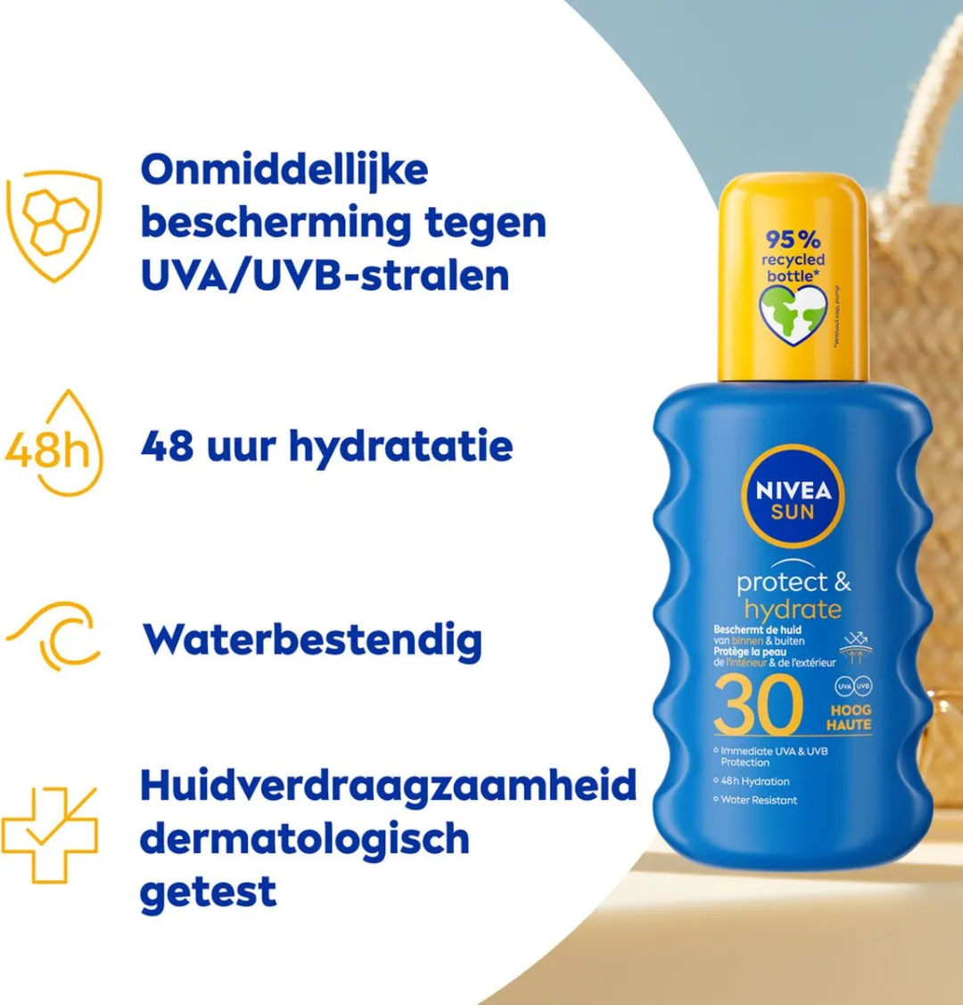 NIVEA Sun Protect & Hydrate Zonnespray SPF 30 - 2x 200ml