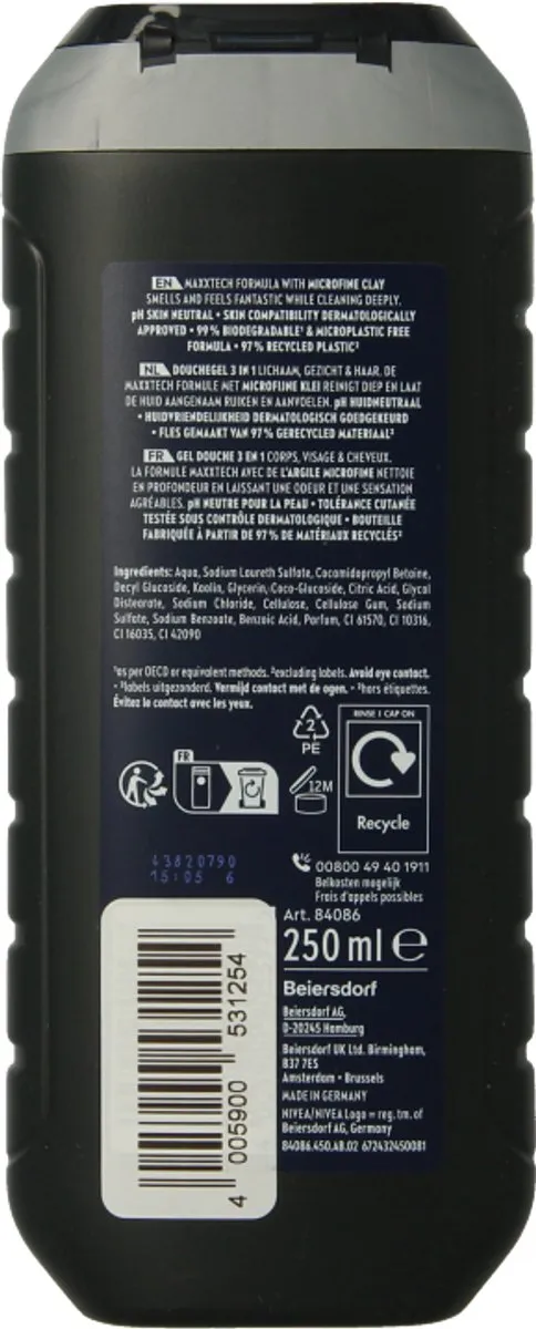 NIVEA Men Deep Clean Douchegel 250ml