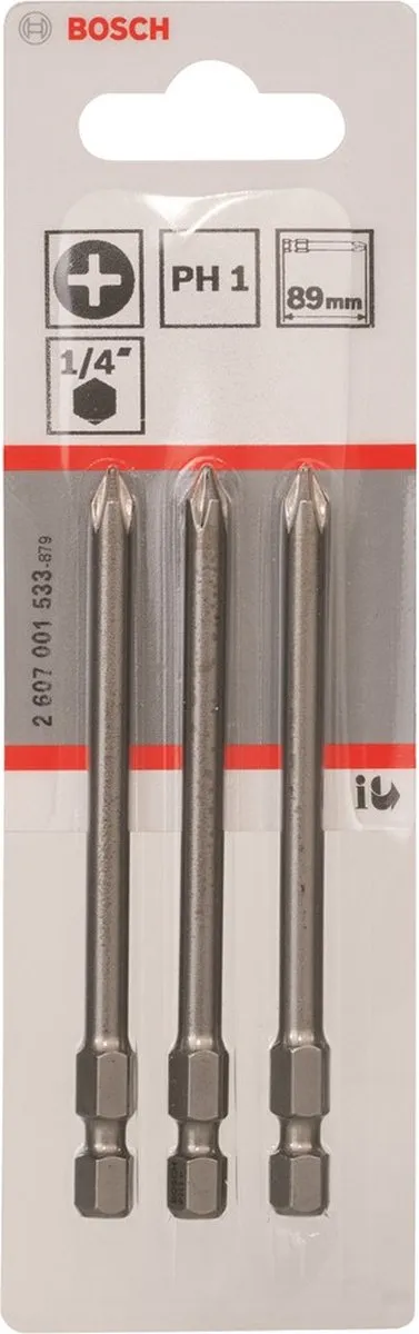 Bosch XH-TORS/PH1/89MM Schroefbits - 3 Stuks