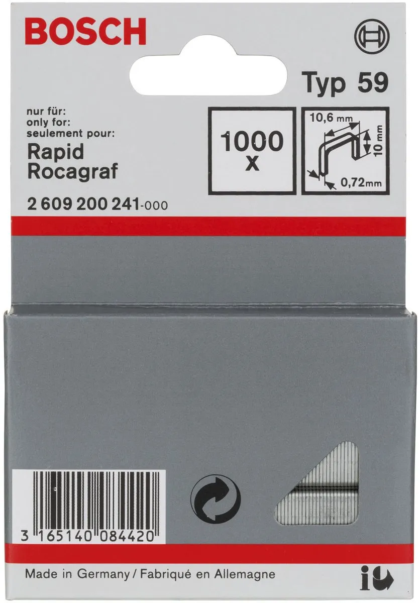 Bosch Nieten 10,6 x 0,72 x 10mm - 1000 Stuks