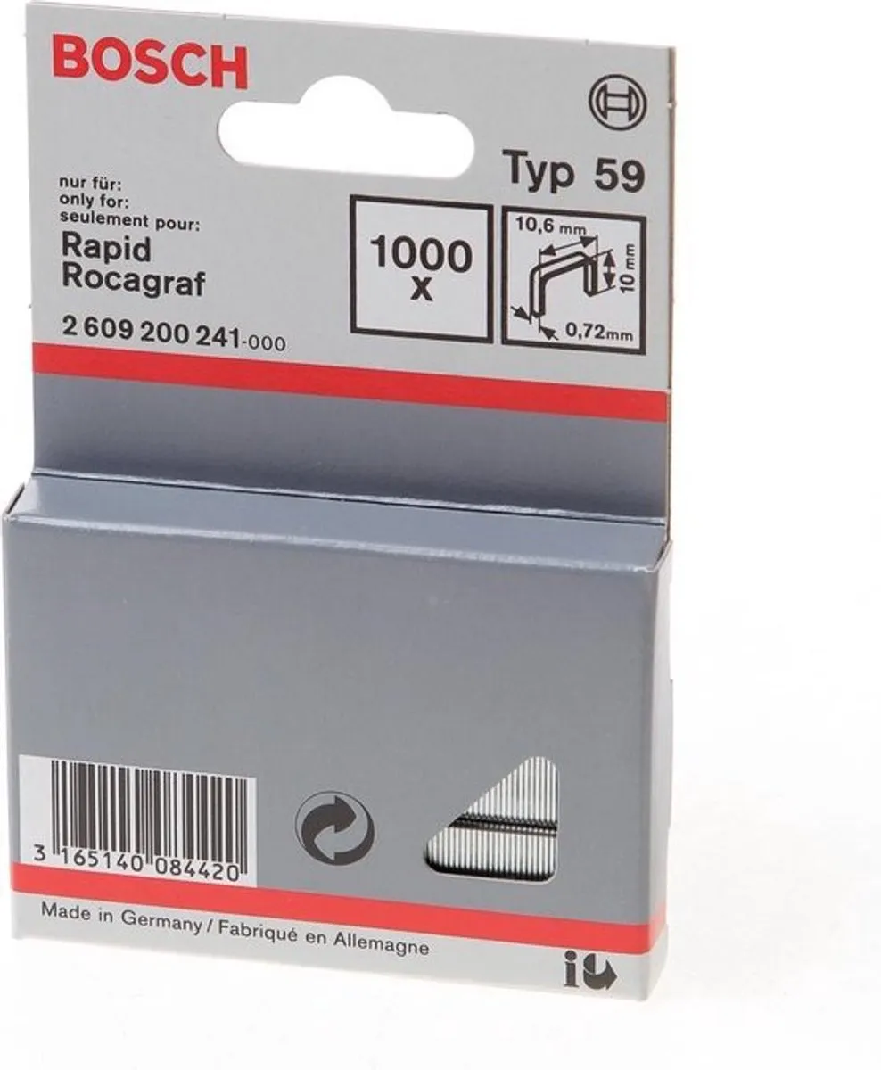 Bosch Nieten 10,6 x 0,72 x 10mm - 1000 Stuks