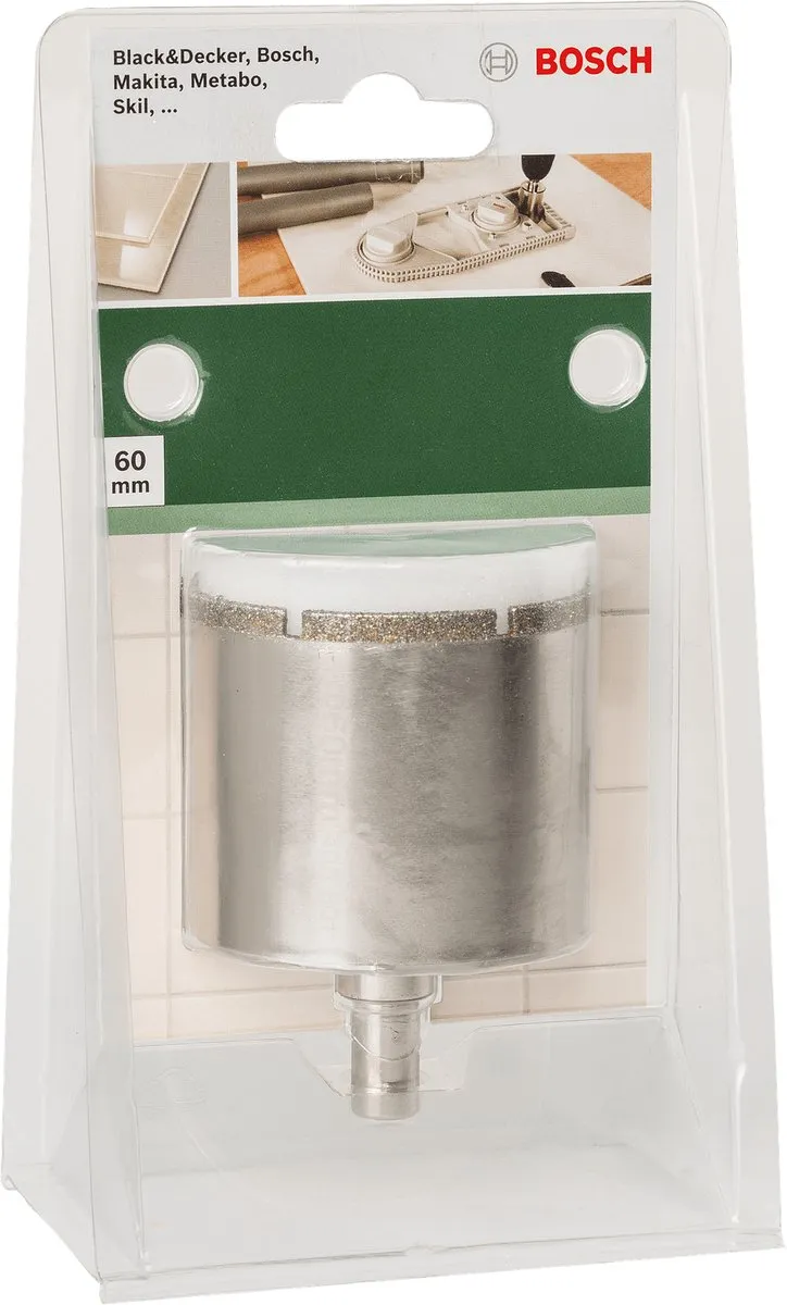 Bosch Diamant Gatzaag 60mm - Keramiek - Zilver