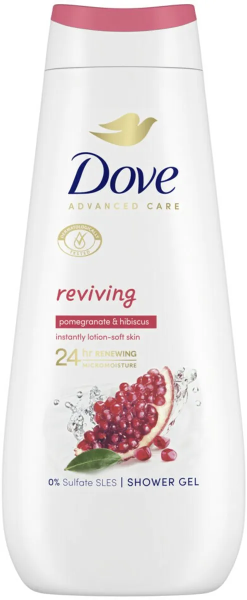 Dove Reviving Douchecrème Granaatappel & Hibiscus 2400ml - 6 Stuks