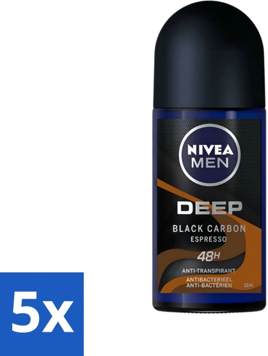 NIVEA Men Deodorant Roller Deep Black Carbon Espresso 50ml