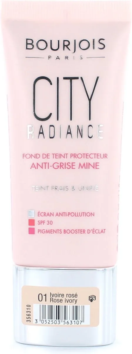 Bourjois City Radiance Foundation 01 Rose Ivory - 30ml