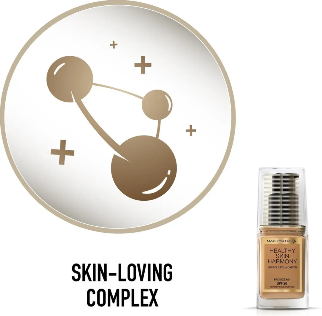 Max Factor Healthy Skin Harmony Foundation 080 Bronze - 30ml