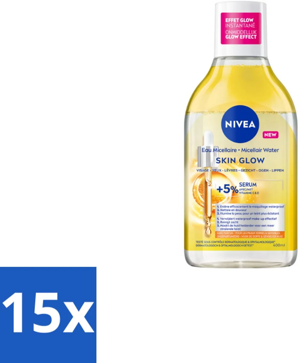 NIVEA Micellair Water Serum Verrijkt Stralend 400ml - 15 Stuks