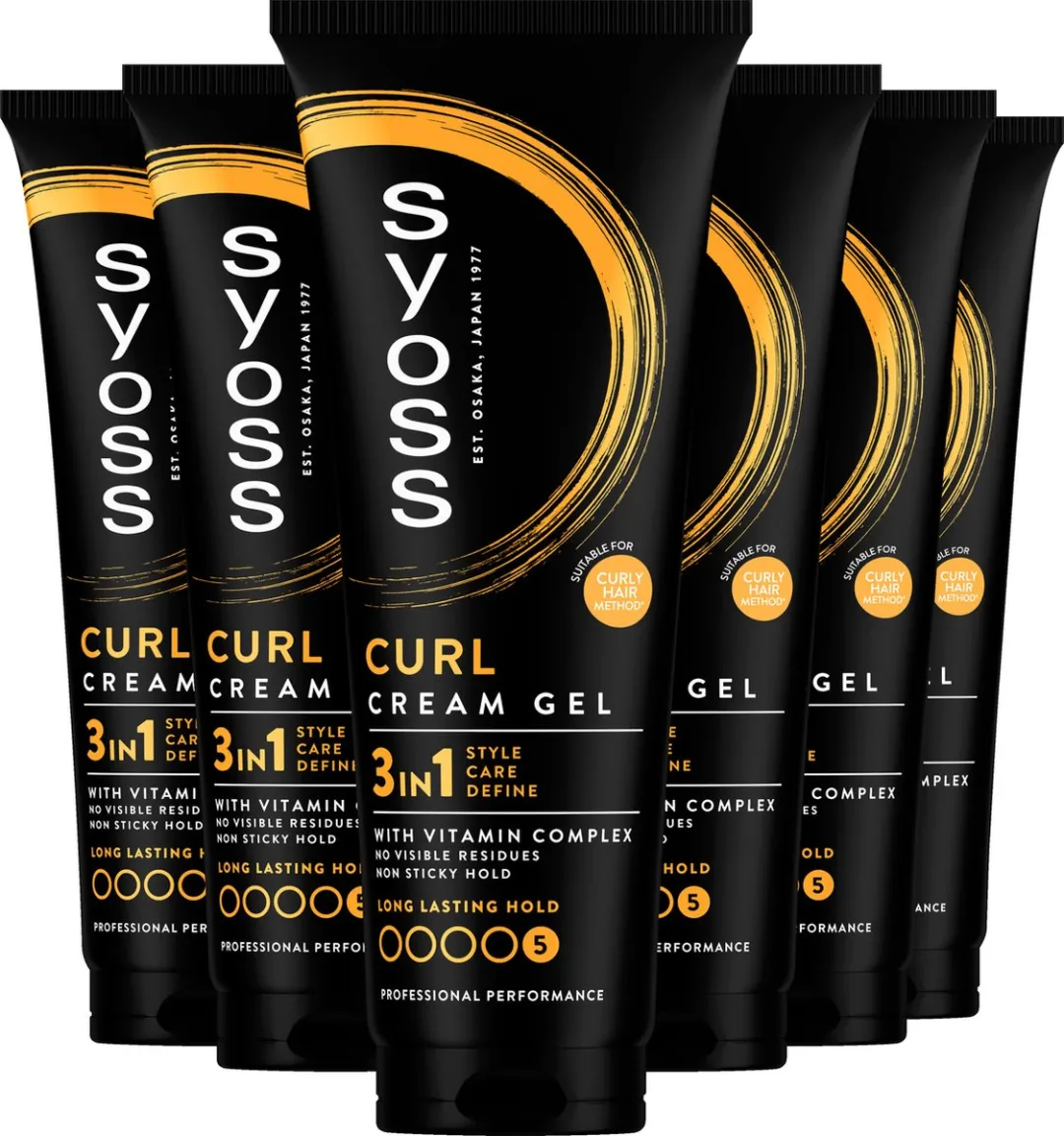 SYOSS Curl Control Cream Gel 250ml - 6 Stuks