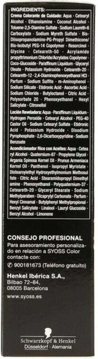 Syoss Permanente Kleur Zwart N1 500ml