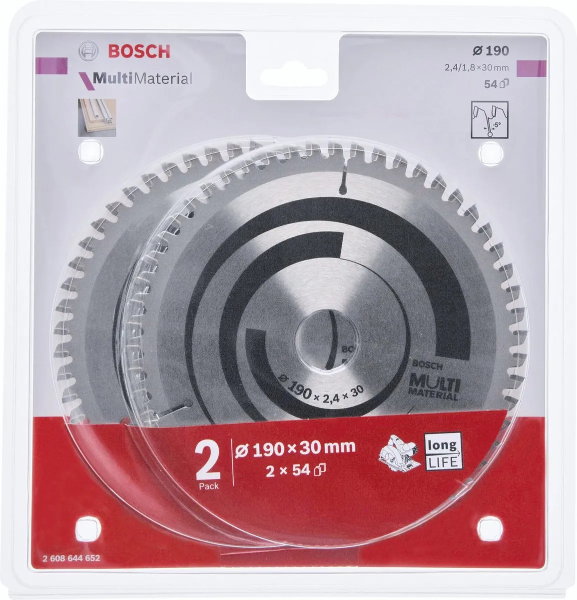 Bosch Multi Material 190mm 54T Zaagbladen