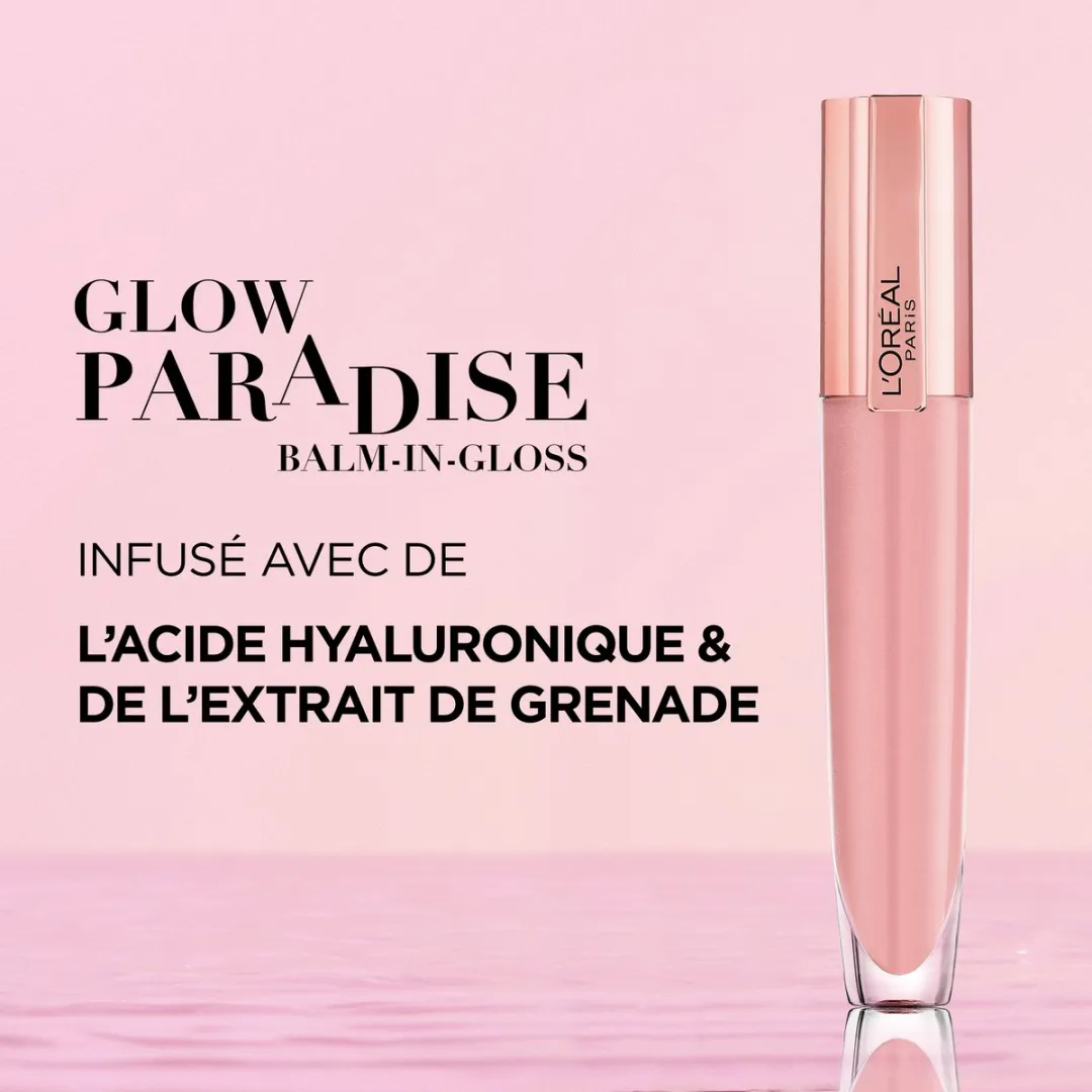 L'Oréal Paris Glow Paradise Balm 412 Heighten - 7ml - Transparant Roze