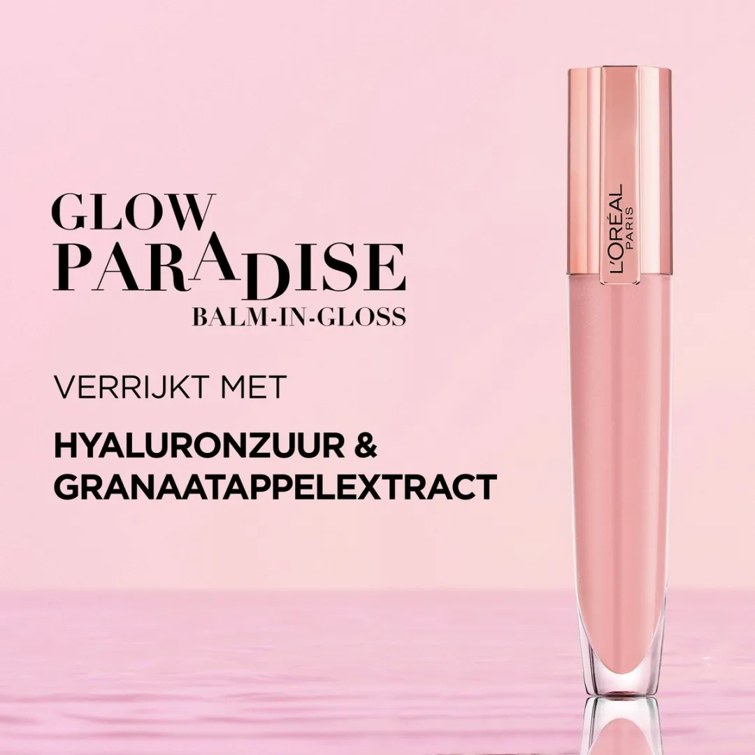 L'Oréal Paris Glow Paradise Balm 412 Heighten - 7ml - Transparant Roze
