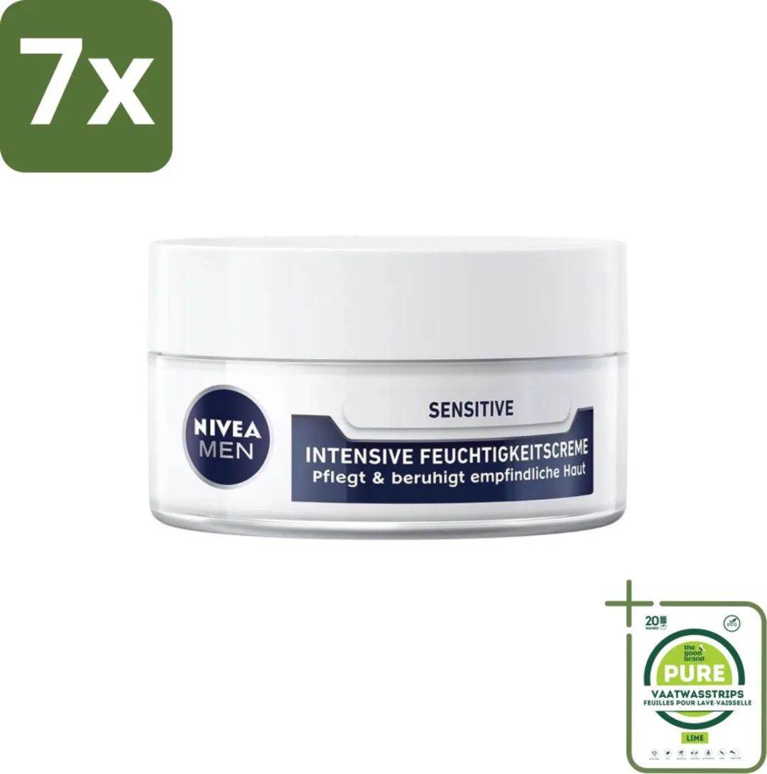 NIVEA Men Sensitive Intensive Gezichtscrème 350ml - 7 Stuks