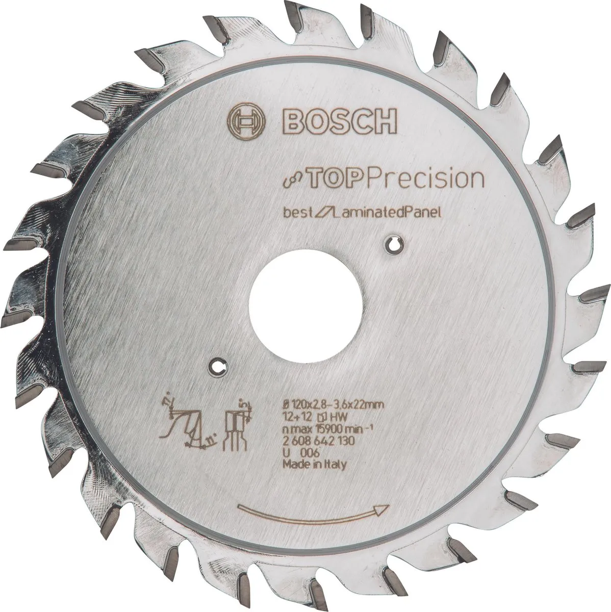 Bosch Professional Cirkelzaagblad Top Precision Laminated Panel 120x22x2,8-3,6mm