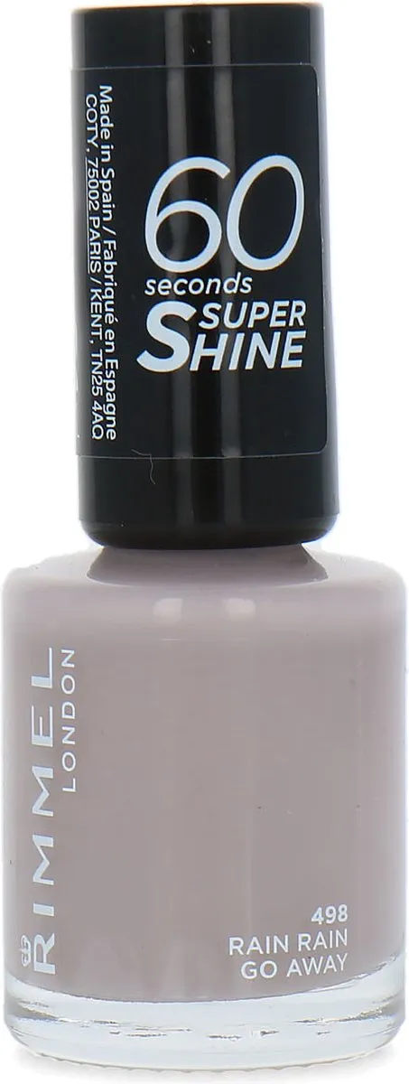 Rimmel London 60 Seconds SuperShine Nagellak 498 Rain Rain Go Away - 12ml - Lila