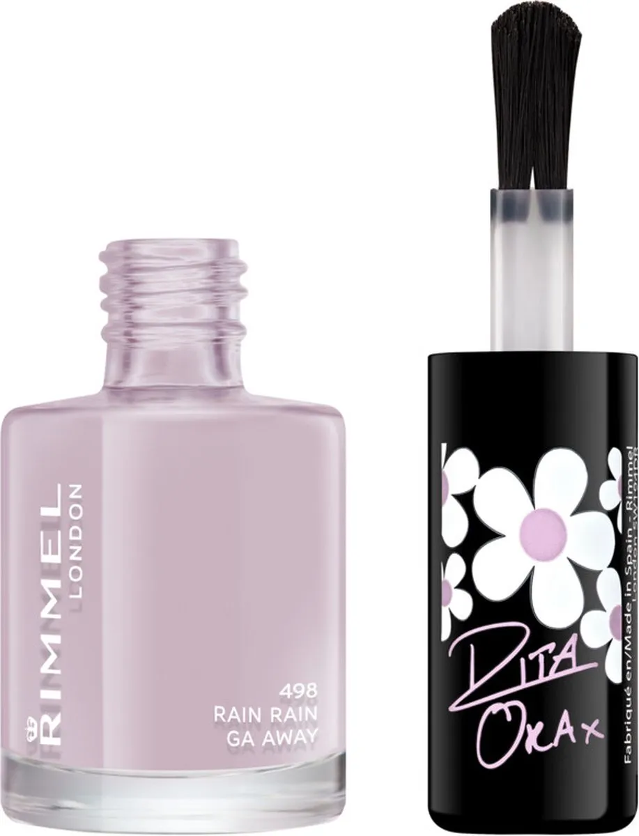 Rimmel London 60 Seconds SuperShine Nagellak 498 Rain Rain Go Away - 12ml - Lila