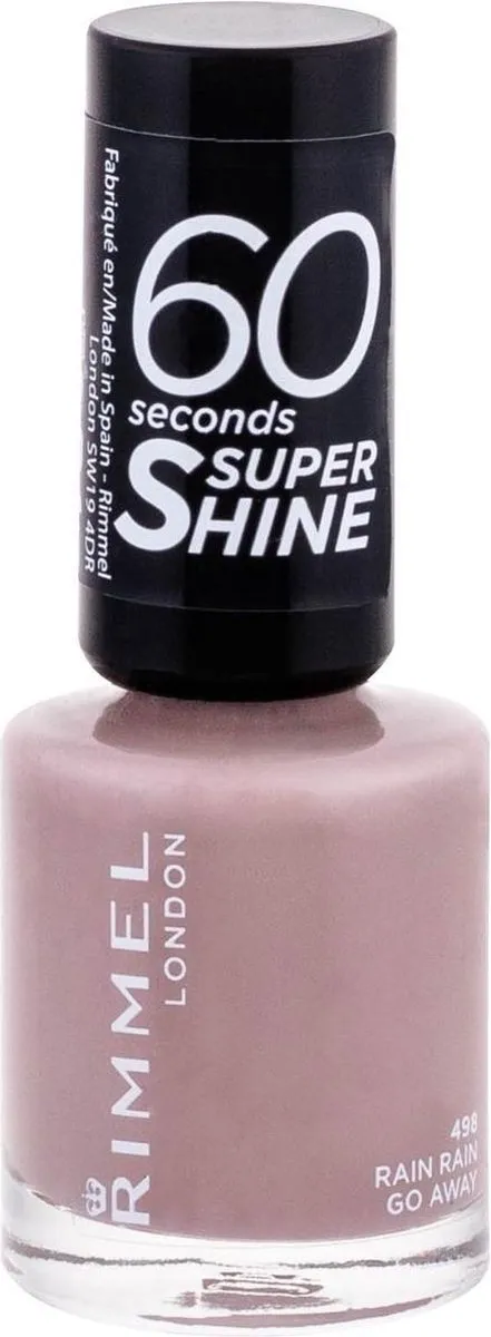 Rimmel London 60 Seconds SuperShine Nagellak 498 Rain Rain Go Away - 12ml - Lila