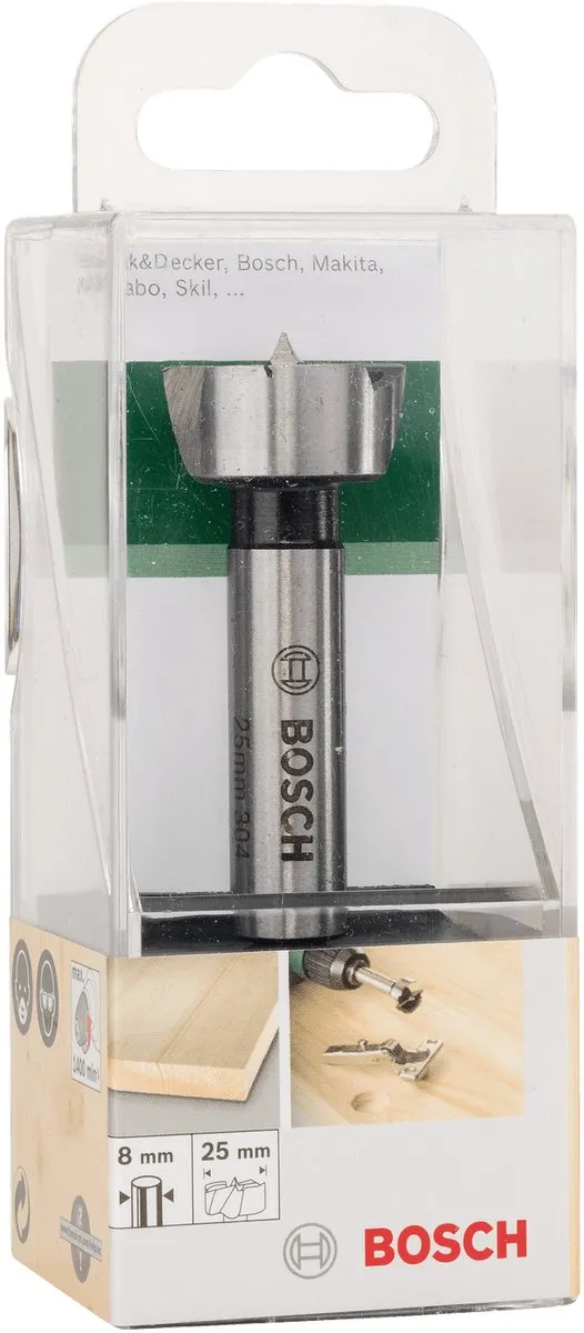 Bosch Machinehoutboren DIN 7483 G 25,0 x 90mm - Metaal - 1 Stuk