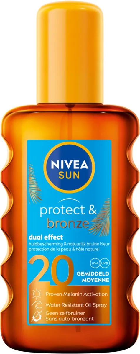 NIVEA SUN Protect & Bronze Zonnebrandolie Spray SPF 20 - 200ml
