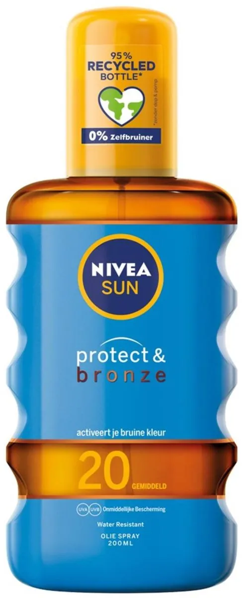 NIVEA SUN Protect & Bronze Zonnebrandolie Spray SPF 20 - 200ml