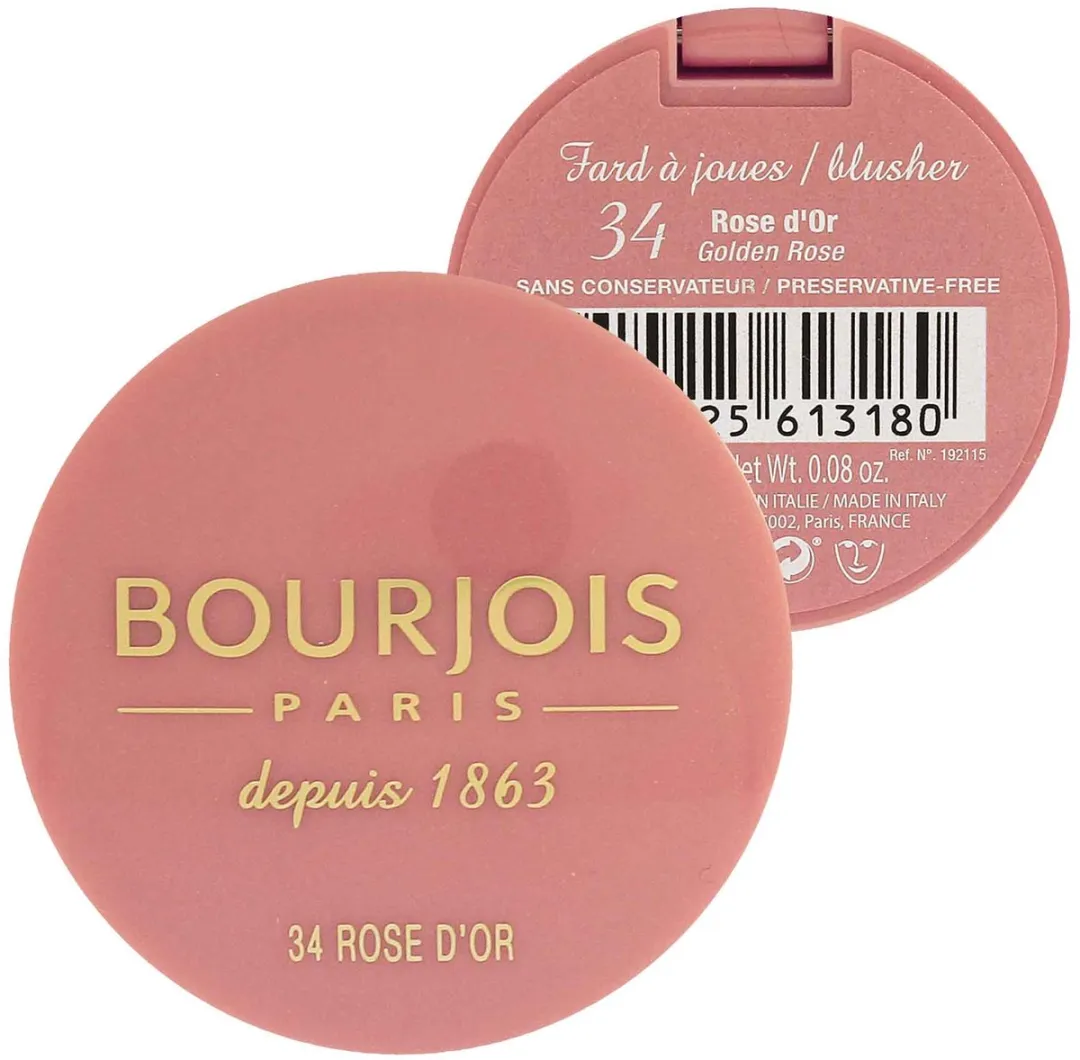 Bourjois Little Round Pot Blush 34 Rose d'Or - 2,5 ml