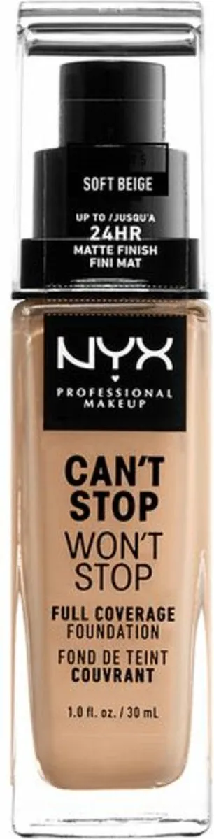 NYX Can't Stop Won't Stop Foundation Soft Beige - 30ml