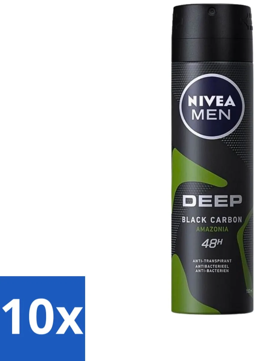 NIVEA Men Deodorant Spray Deep Black Carbon Amazonia 150ml