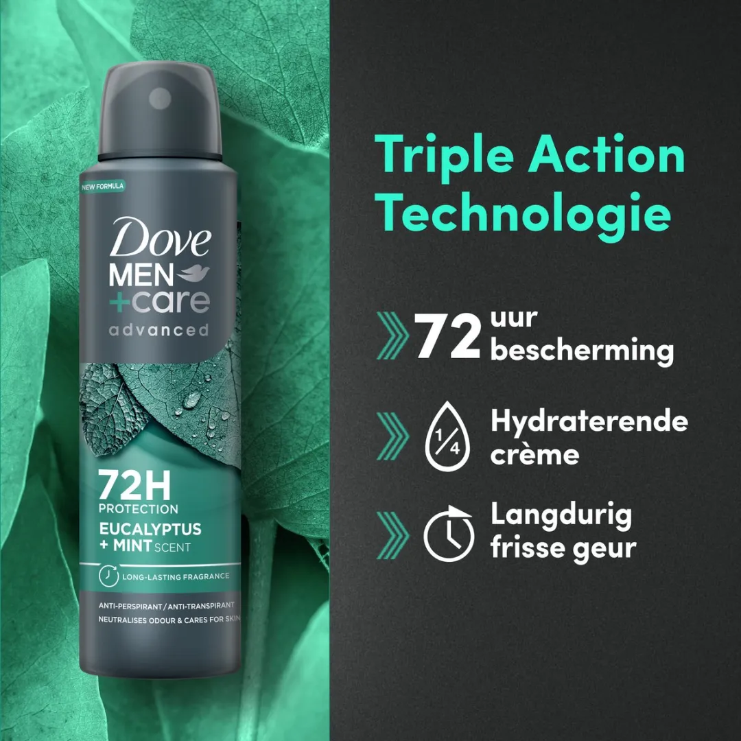 Dove Men+Care Anti-Transpirant Spray Eucalyptus & Mint 20 Stuks