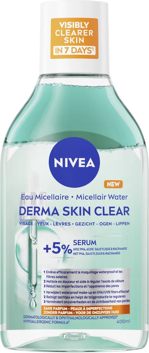 NIVEA Derma Skin Clear Micellair Water 2000ml - 5x400ml