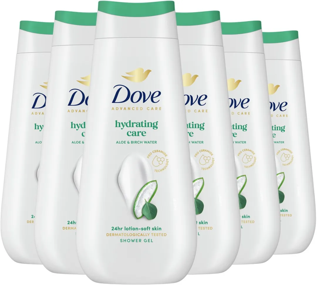 Dove Advanced Care Douchegel - Hydraterend - 6x225ml