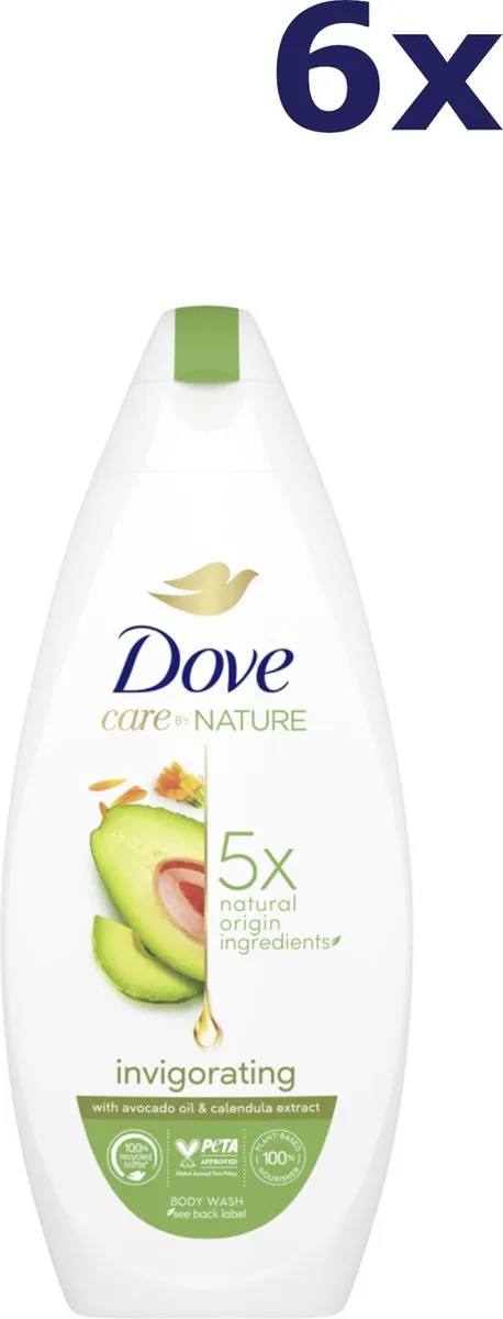 Dove Care by Nature Douchegel 225ml - 6 Stuks