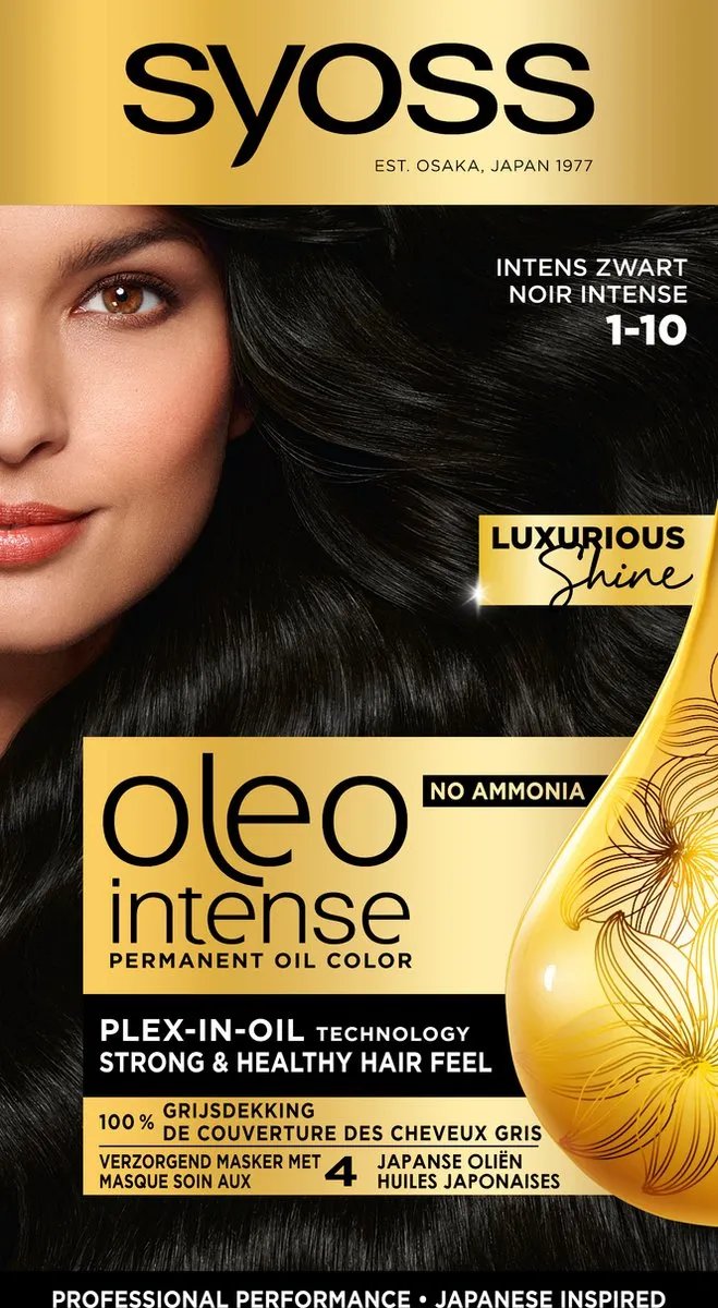 SYOSS Oleo Intense 1-10 Intens Zwart - 3 Stuks